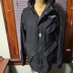 Neff Black Hooded Snowboard Jacket